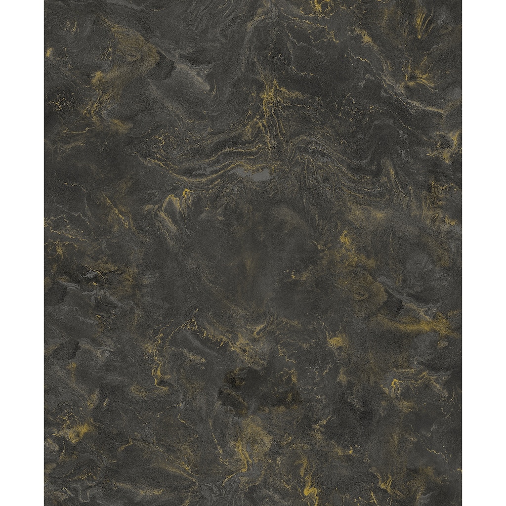 A-Street Prints Meness Black Metallic Marbling Wallpaper