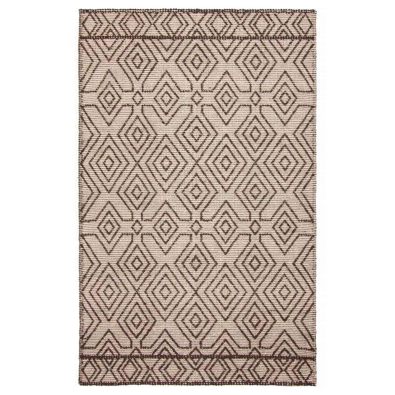 ECARPETGALLERY Braid weave Sienna Brown Wool Rug - 5'1 x 7'11 - Brown - 5'1 x 7'11