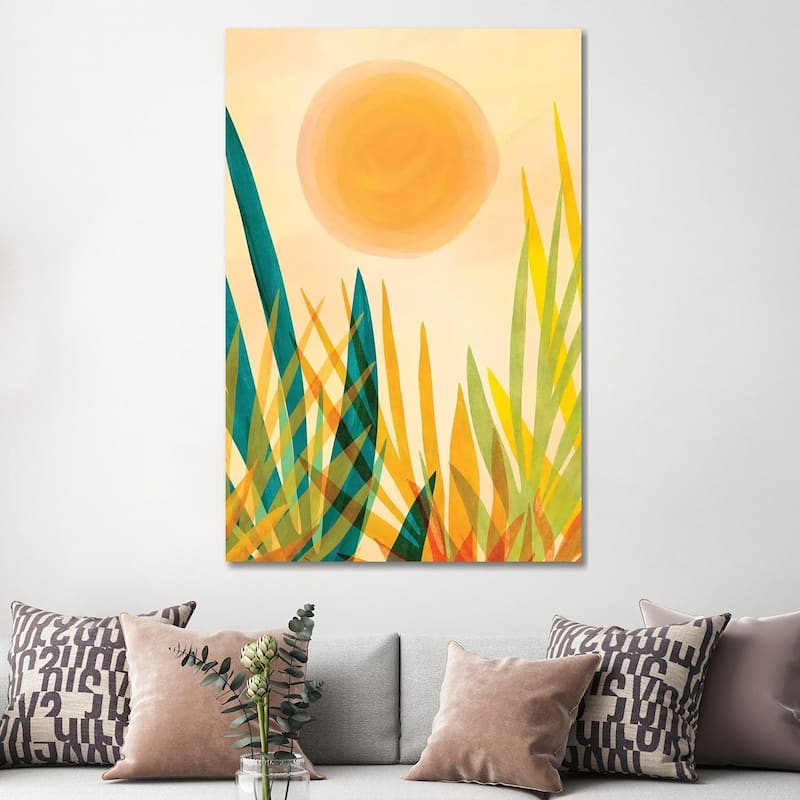 iCanvas "Golden Garden" by Modern Tropical Canvas Print