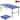 Portable Ping Pong Table,Mid-Size Foldable Tennis Table with Net for Indoor Outdoor,Blue,60x26x27.5 Inch - 60x26x27.5in