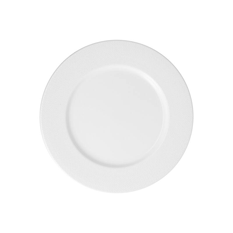 Fortessa Ornament Bone China, 10.75" Dinner Plate (Set of 4) - 10.75" Dinner Plate - White - 4 Piece