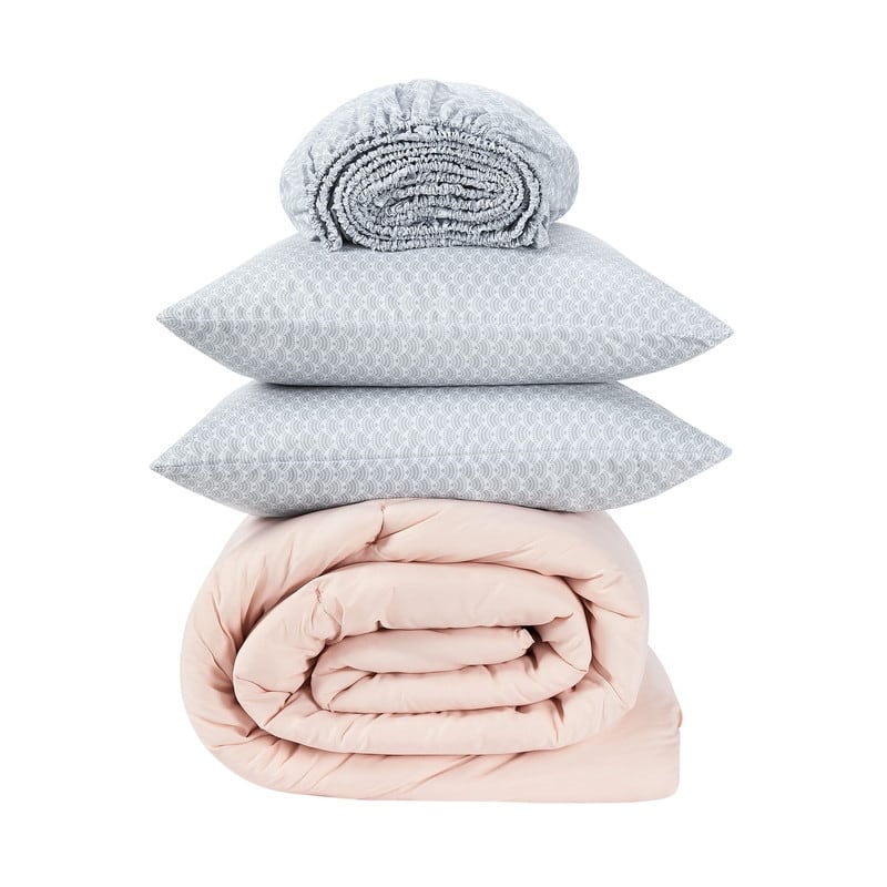 Serta Simply Clean Antimicrobial Pleated Bed in a Bag