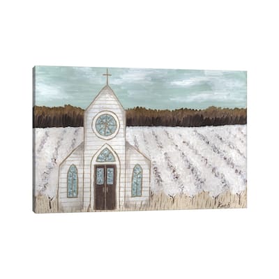 iCanvas "Farm Sketch Church Landscape" by Kathleen Bryan Canvas Print