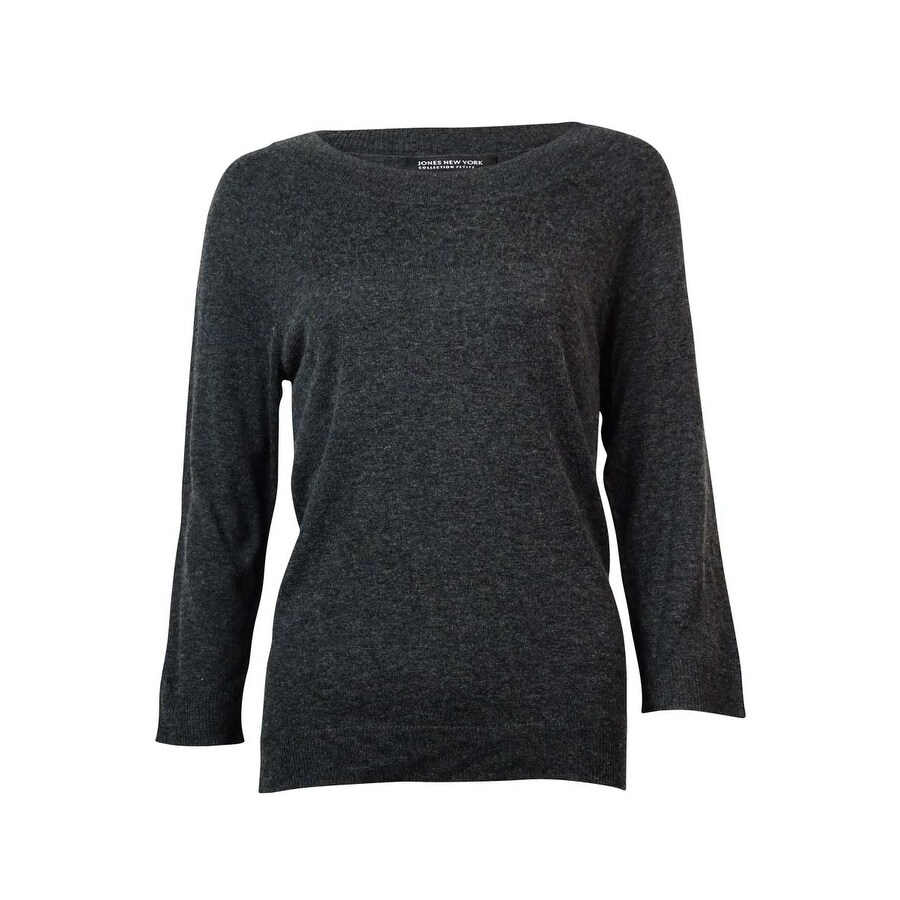 Jones New York Women's 34 Sleeve Boat Neck Sweater Jones New York Women's 34 Sleeve Boat Neck Sweater