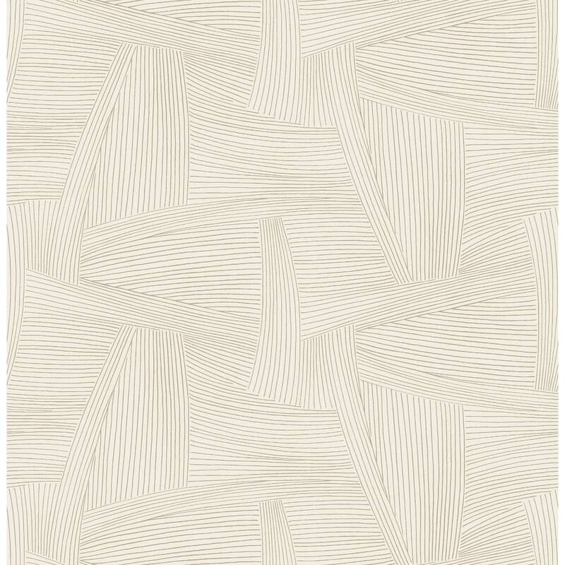A-Street Prints Reid Light Brown Woven Geometric Wallpaper
