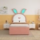 preview thumbnail 5 of 46, Upholstered platform bed with headboard with shelves and drawers