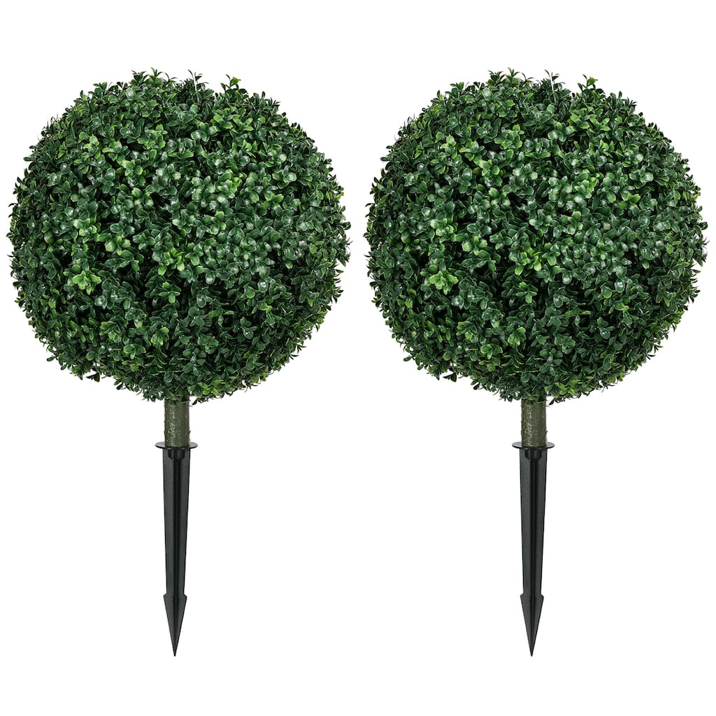Artificial Boxwood Topiary Trees with Ground Stake
