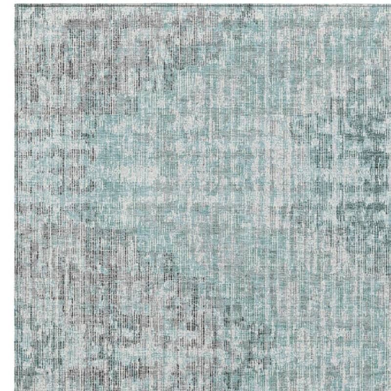 HomeRoots Geometric Transitional Rectangle Outdoor Rug