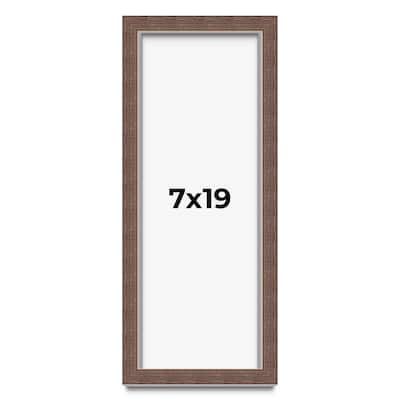 7x19 Shadow Box Frame Brown | 1.125 inches Deep Real Wood Rustic