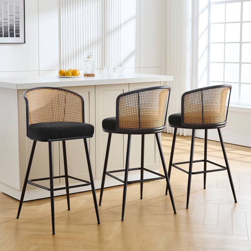 26"/29" Rattan Upholstered Bar Stool /Counter Stools Set of 2/3/4