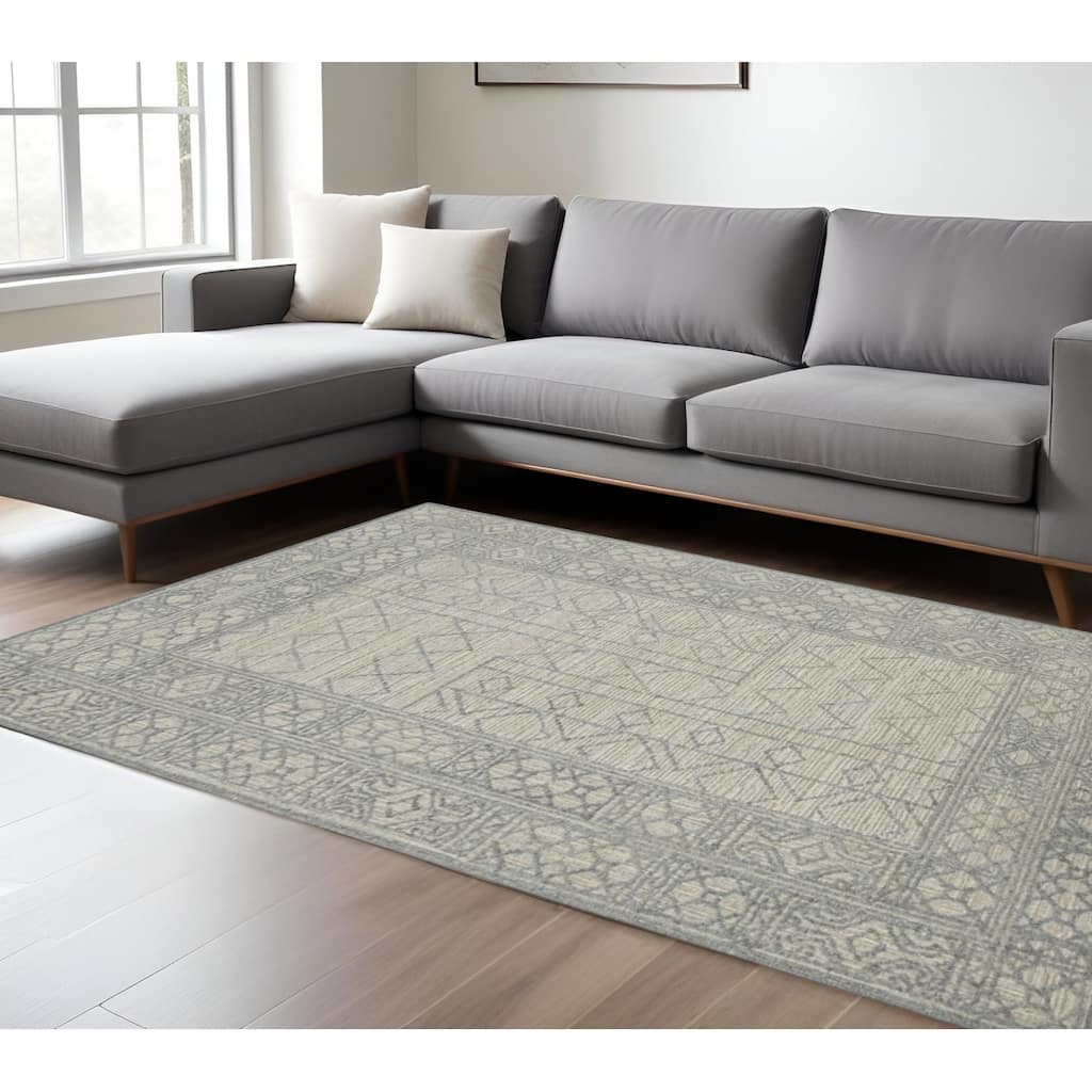 HomeRoots Southwestern Lodge Rectangle Area Rug