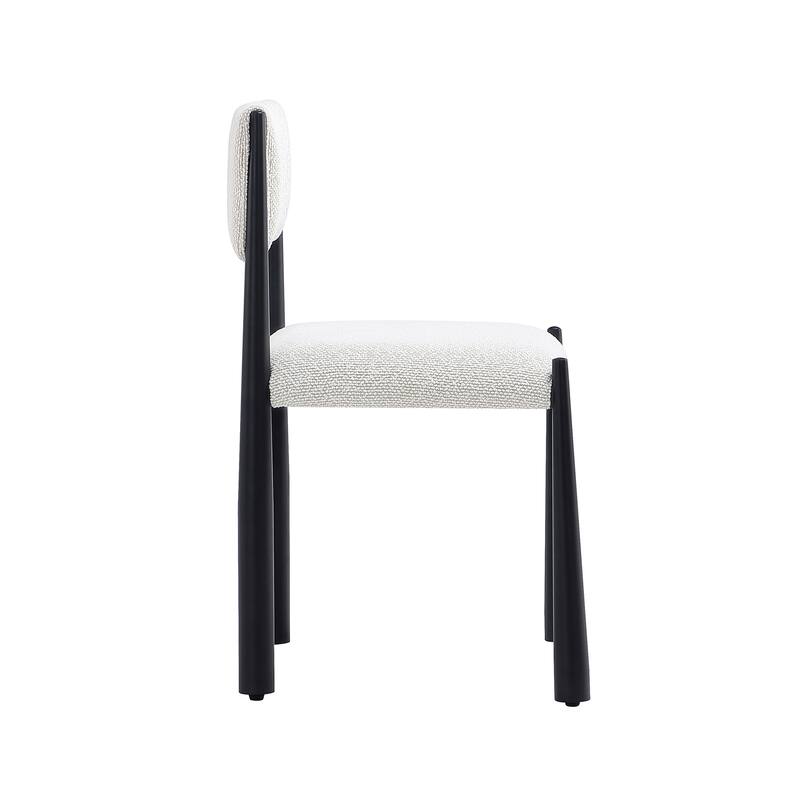 Manhattan Comfort Lennor Metal Boucle Side Chair Set of 2