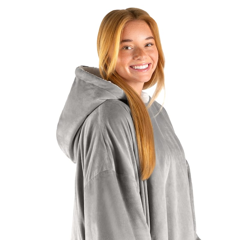 Bare Homey B-Cozy Oversized Sherpa Wearable Blanket