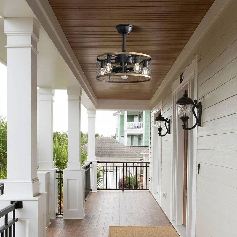 20'' Industrial Caged Ceiling Fan with Remote Control