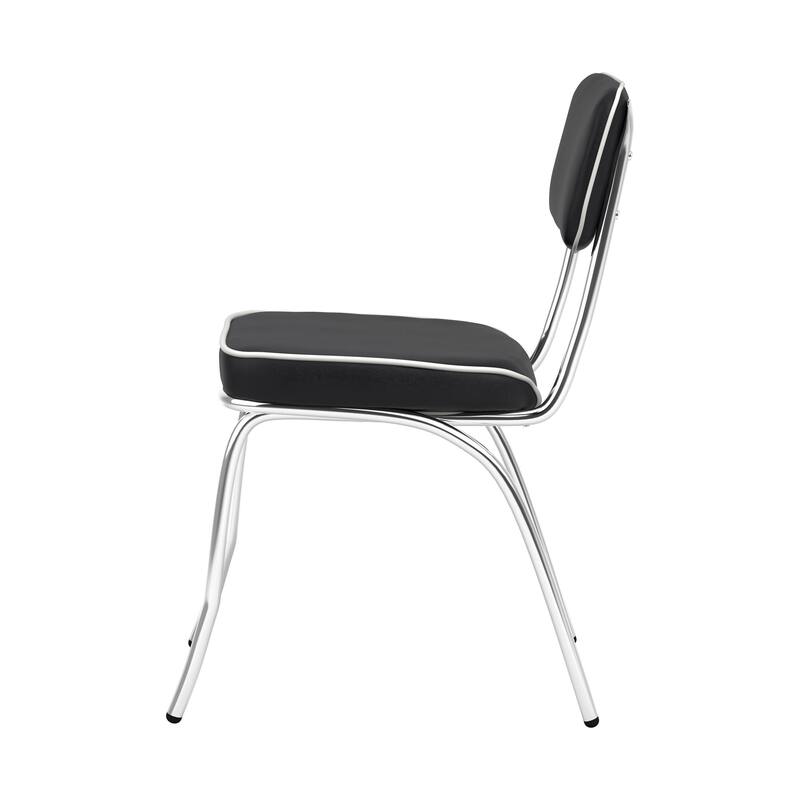 Farwest Chrome Retro Dining Chairs (Set of 2)