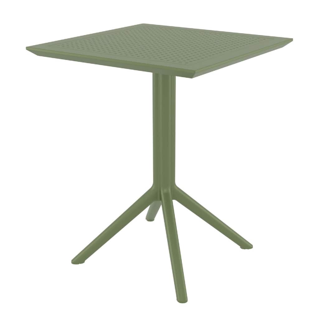 24" Olive Green Square Folding Table