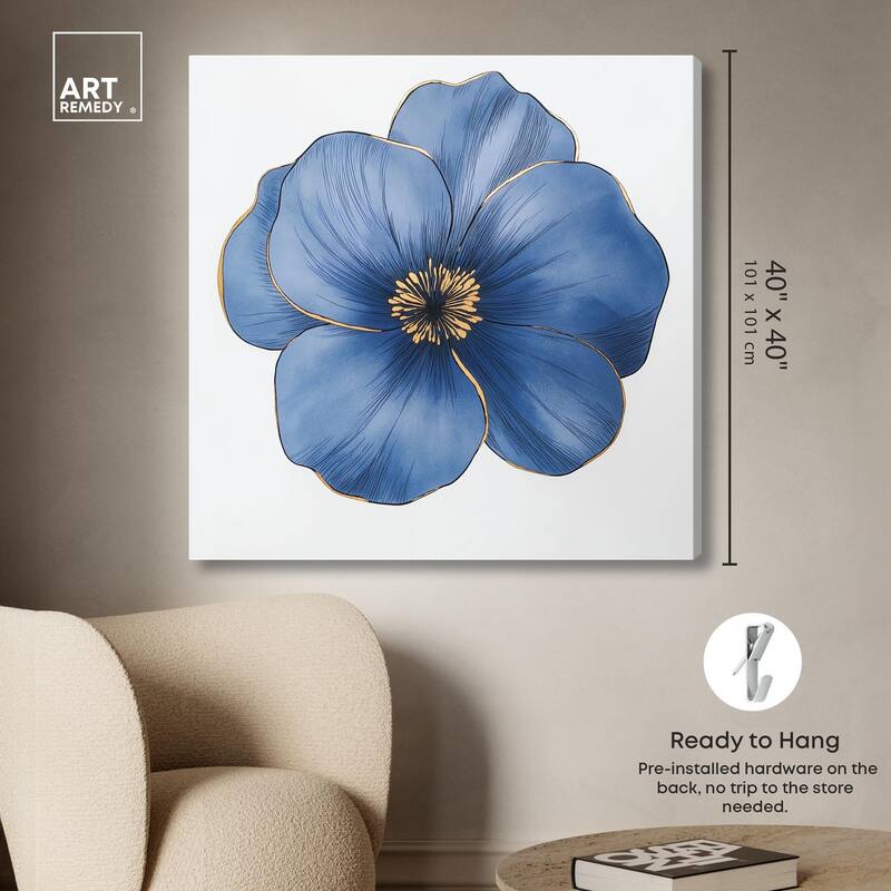 Blue Brilliance II Canvas by Art Remedy, Gallery Wrapped