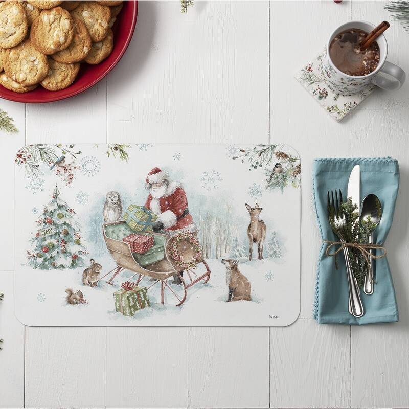 Reversible Wipe-clean Counterart Placemats Set of 4 - Magical Holidays