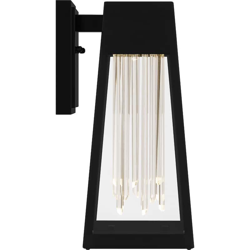 Guinn Integrated LED Matte Black Outdoor Wall Lantern