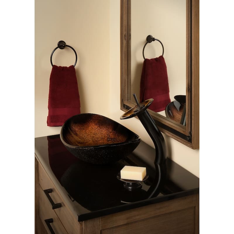 Miseno Oval 21-1/2" Tempered Glass Vessel Bathroom Sink