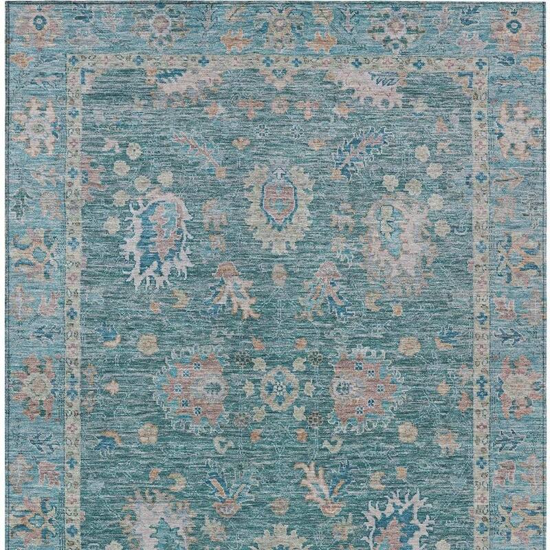 HomeRoots Floral Traditional Rectangle Outdoor Rug