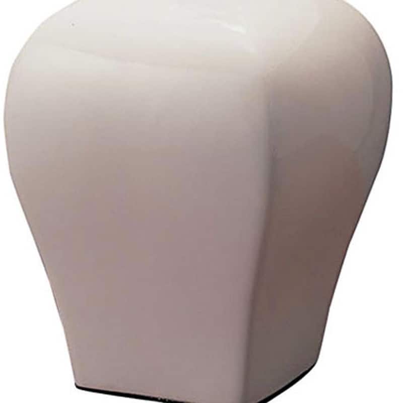 13" White Ceramic Bedside Table Lamp With Off-White Shade - 10X10X13