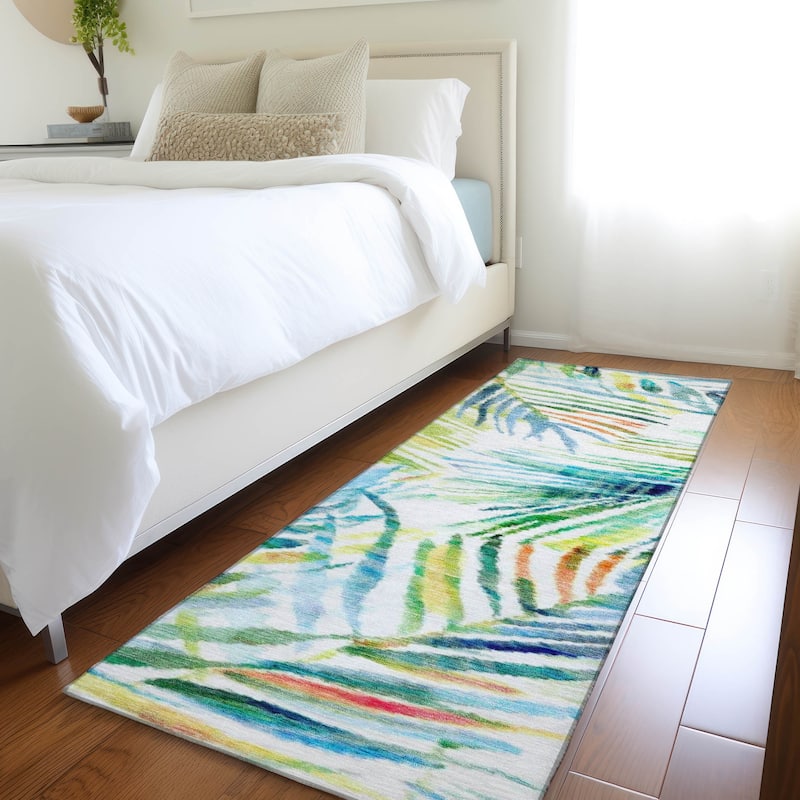Premium Washable Super Soft Watercolor Modern Floral Mayfield Rug - Multi - 2' 3" x 7' 6" - Runner