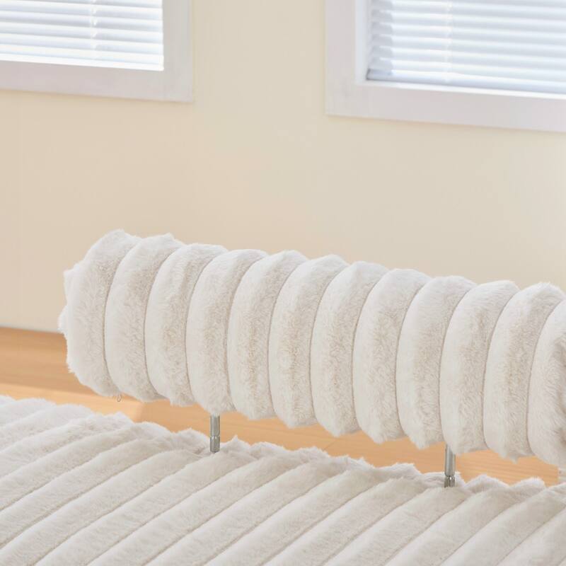 End of Bed Bench Window Ottoman Footrest with Adjustable Back for Living Room Bedroom Entryway Hallway Small Space