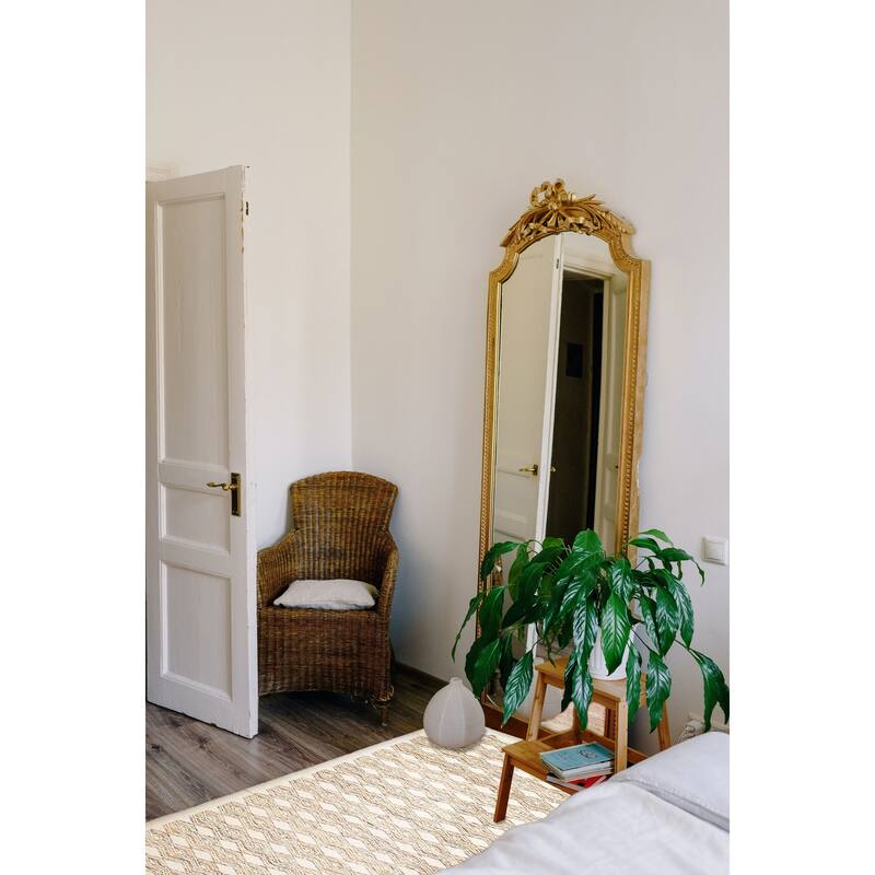 ECARPETGALLERY Flat-Weave Ankara FW Cream Wool Kilim - 4'11 x 7'8