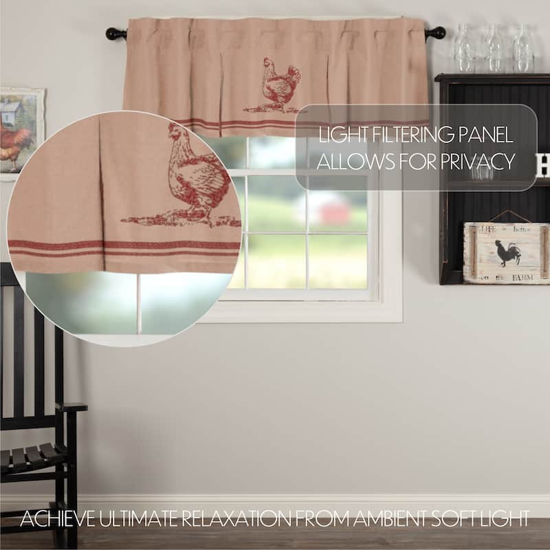 Sawyer Mill Chicken Pleated Valance