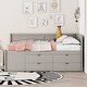preview thumbnail 13 of 31, Full Size Daybed with Drawers and Shelves Storage Bed Frame