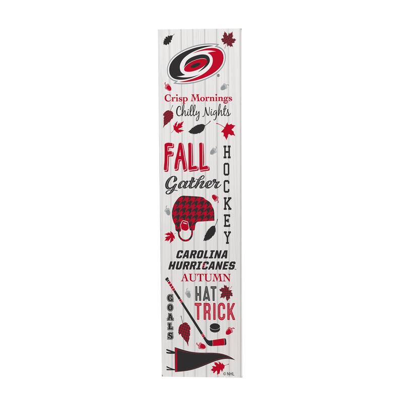 47" Double Sided Seasonal Porch Leaner, Carolina Hurricanes - 47" x 11.25"