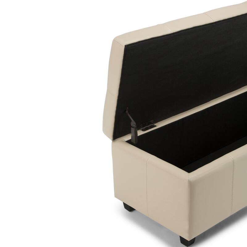 WYNDENHALL Cambridge 48 inch Wide Contemporary Rectangle Storage Ottoman