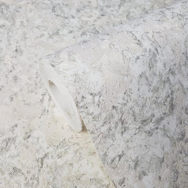 Plain Wallpaper Rustic White Gray Gold Faux Marble Stone Slab 42 Inc X 33 Ft Overstock