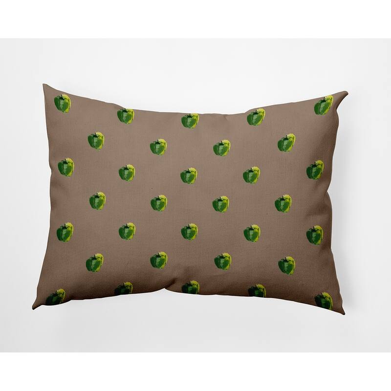 Peppers Pattern Decorative Throw Pillow - Doe - 14" x 20"