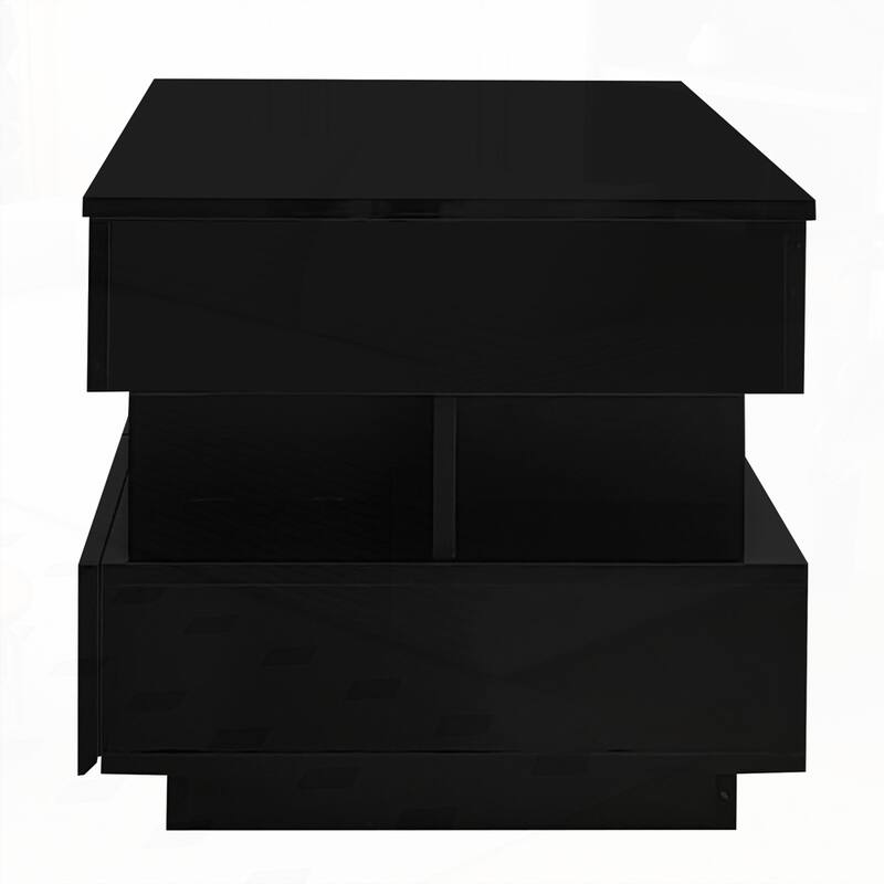 Lift-Top Coffee Table with High-Gloss Finish for Living Room