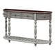 preview thumbnail 4 of 42, Vintage Curved Console Table Sofa Table Entryway Table with 4 Drawers and Bottom Shelf