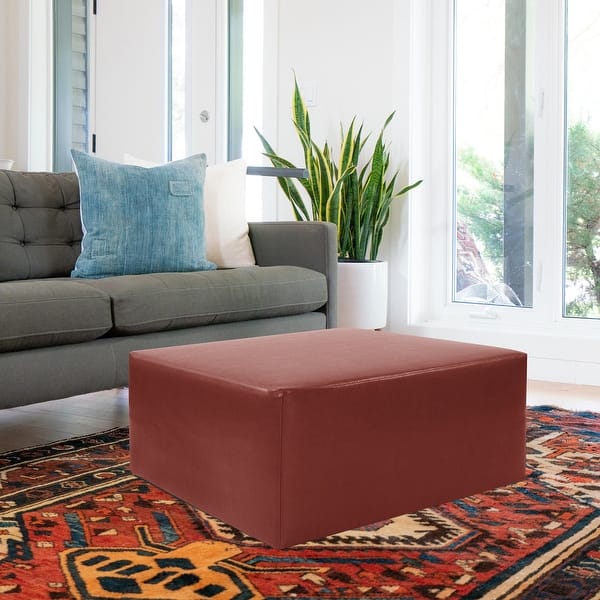 slide 1 of 1, Allan Andrews Universal 36" Square Ottoman with Cover, Avanti Collection Pecan