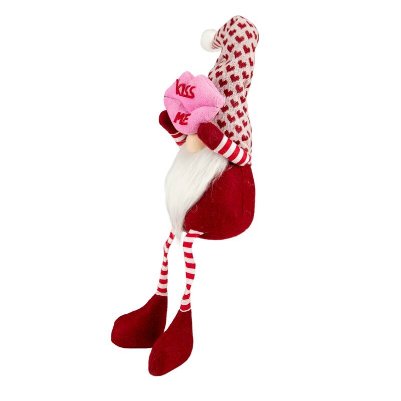 Sitting Kiss Me Lips Valentine's Day Gnome - 23"