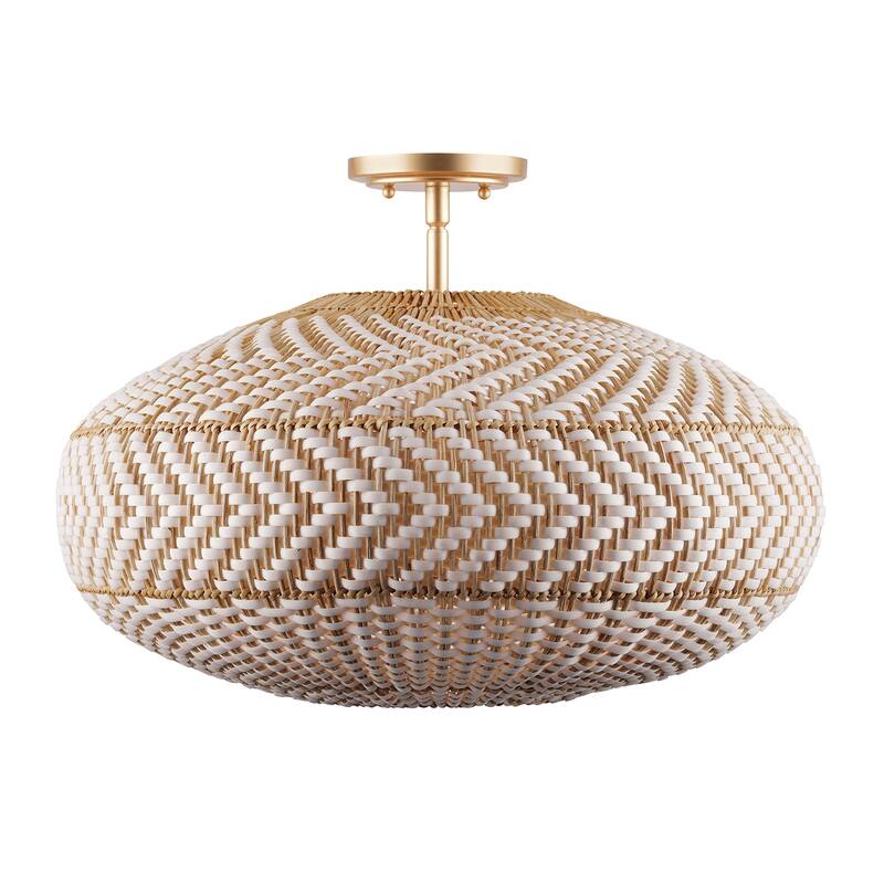 Zanzibar 4 Light Soft Gold Semi Flush