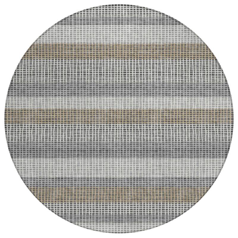 Machine Washable Indoor/ Outdoor Cabana Stripe Chantille Rug