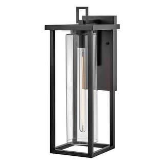 Lark 81425 Mateo 24" Tall Outdoor Wall Sconce with Clear Glass Shade