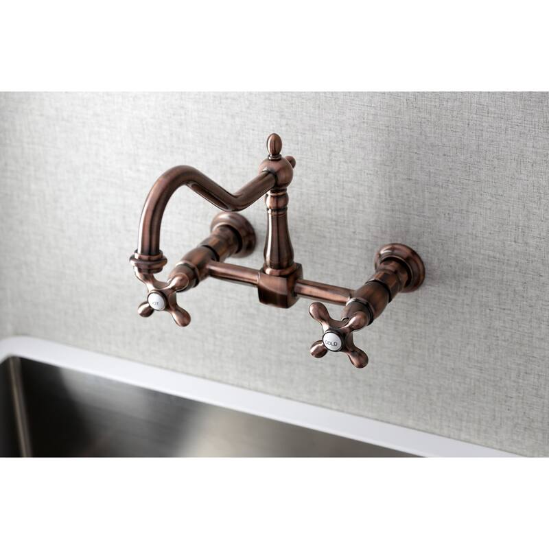 Heritage Two-Handle Wall Mount Kitchen Faucet
