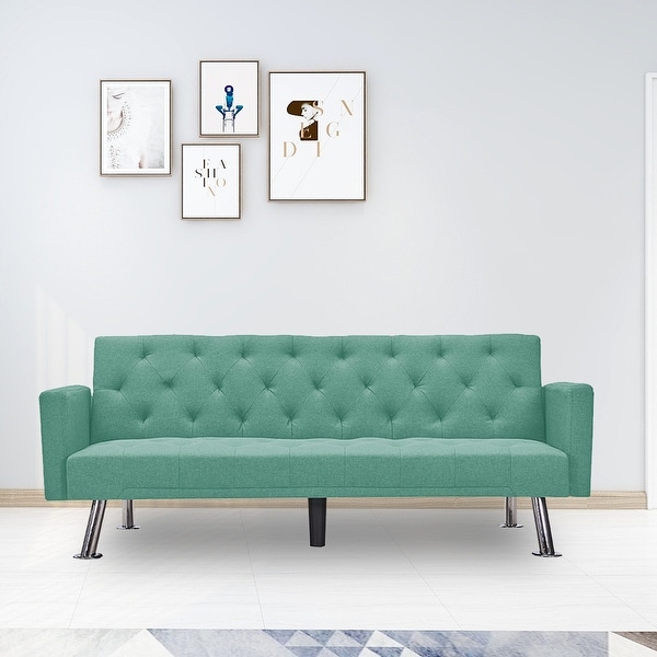 Modern Convertible Folding Futon Sofa Bed. Opens flyout.