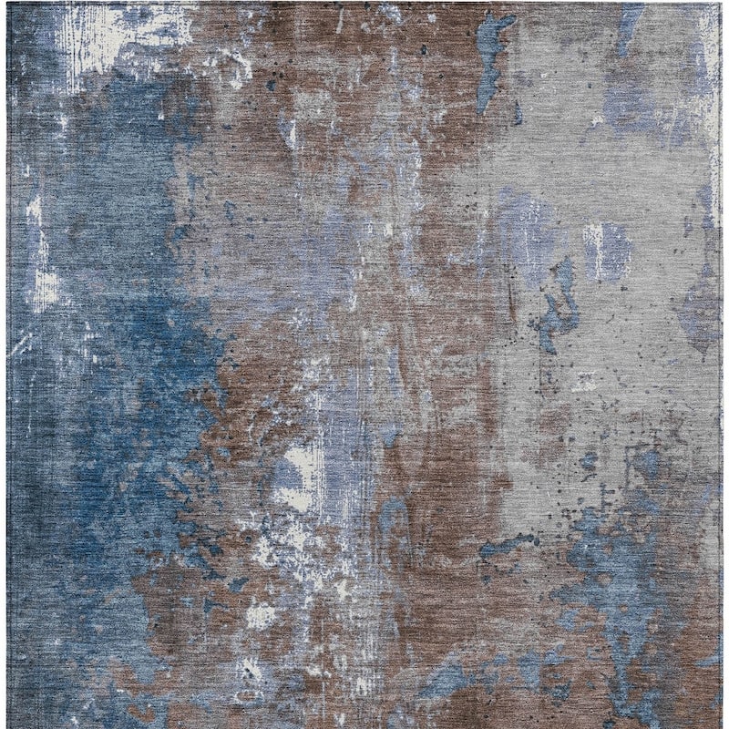 HomeRoots Abstract Transitional Rectangle Outdoor Rug