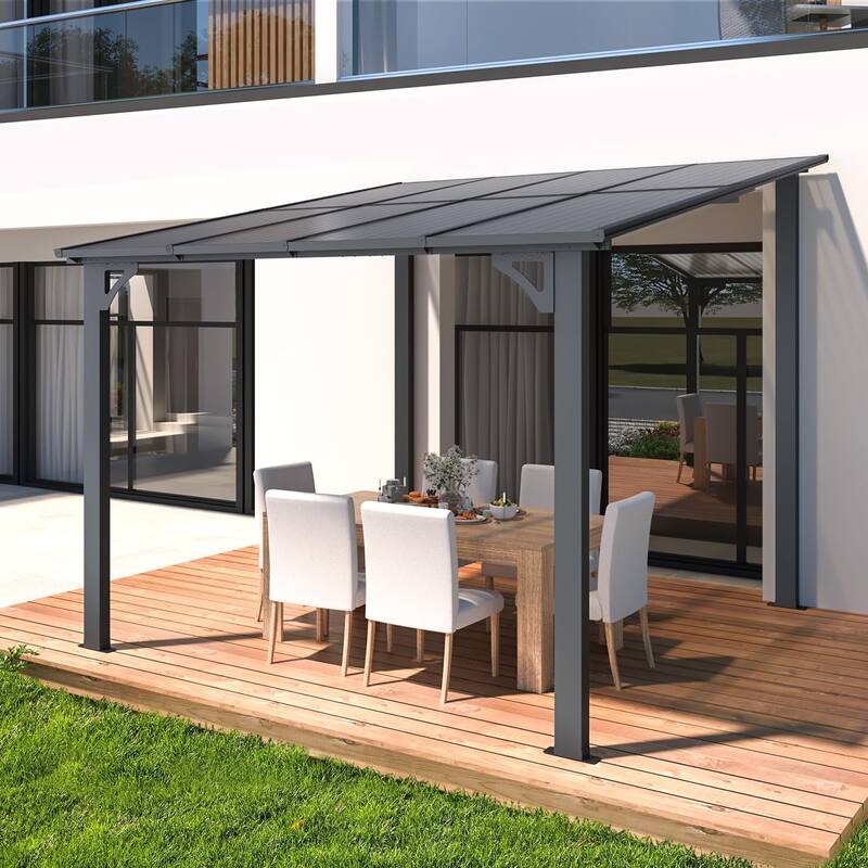 AECOJOY Wall Mounted Gazebos Pergola Gazebo Awnings for Backyard