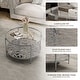 preview thumbnail 6 of 8, Clihome Stainless Steel Glass Round Coffee Table