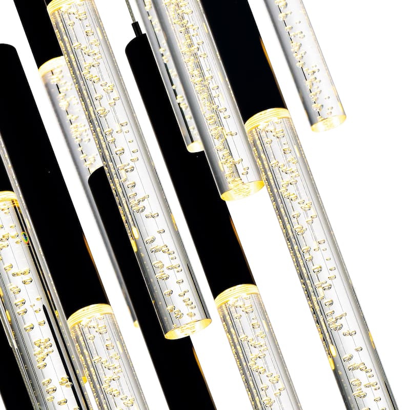 Dragonswatch Integrated LED 48in 18 Pendant Black Chandelier