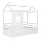 preview thumbnail 5 of 10, Twin House Bed with Drawers & Guardrails - Sturdy Wooden Frame for Kids