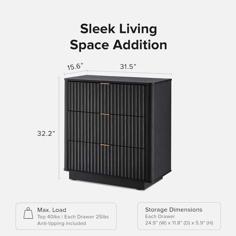Mopio Brooklyn 3 Drawer Dresser